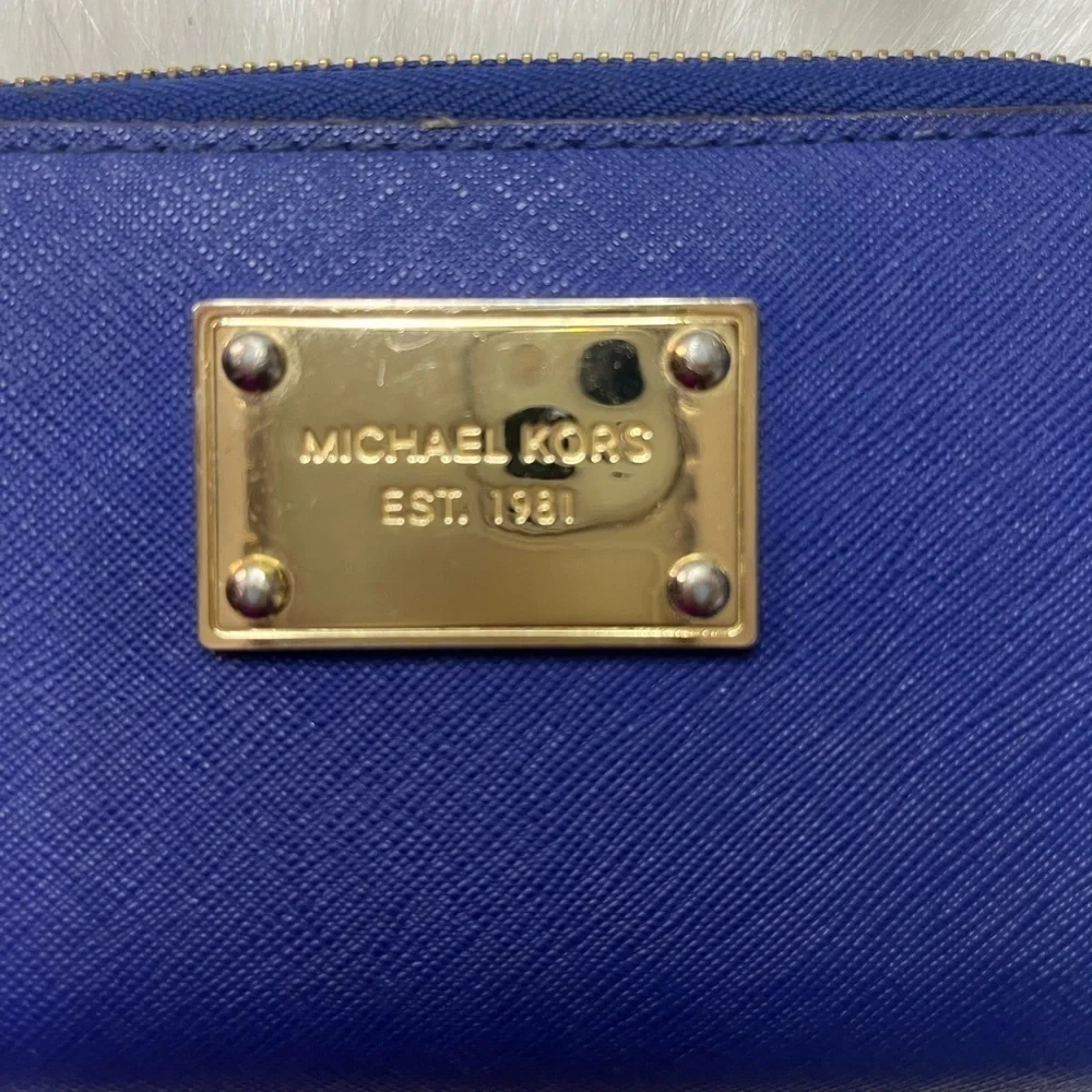 Michael Kors Est 1981 Wallet Royal Blue- Leather